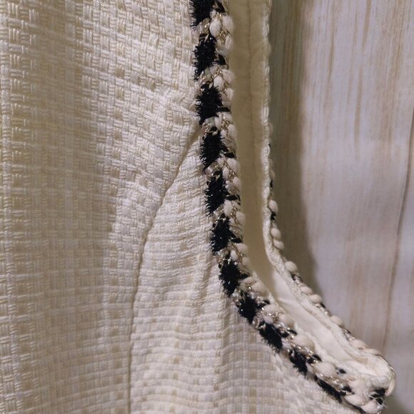 NWT Commense Womens Tweed Sleeveless Dress With Pockets~Metallic Thread Medium - Picture 8 of 9